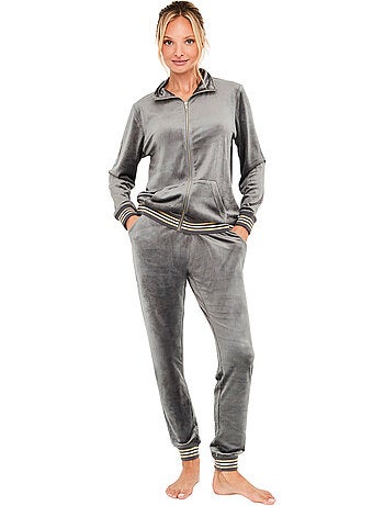 Pyjama pantalon veste zippée velvet glow