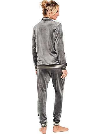 Pyjama pantalon veste zippée velvet glow