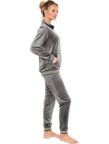 Pyjama pantalon veste zippée velvet glow