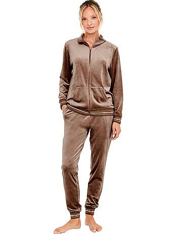 Pyjama pantalon veste zippée velvet glow