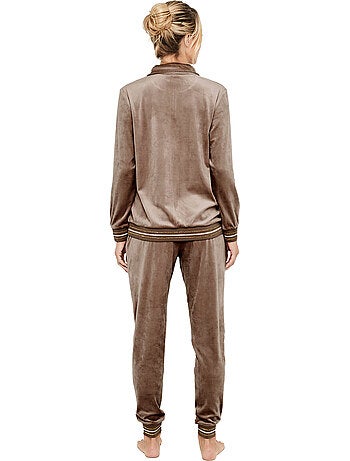 Pyjama pantalon veste zippée velvet glow
