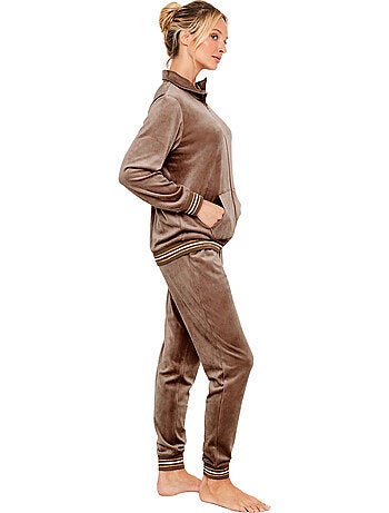 Pyjama pantalon veste zippée velvet glow