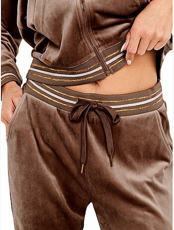 Pyjama pantalon veste zippée velvet glow