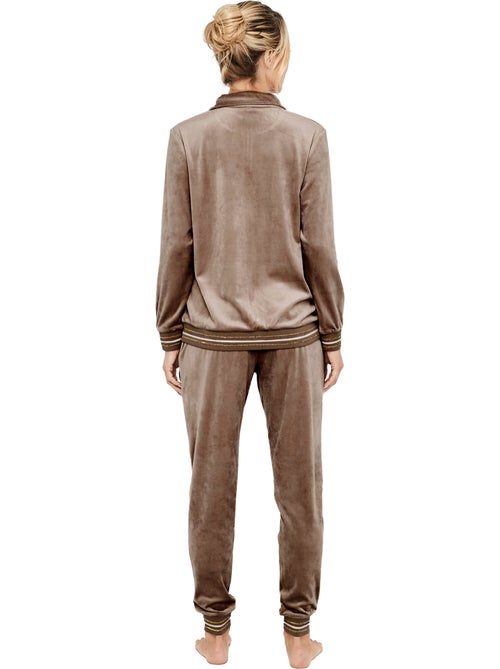 Pyjama pantalon veste zippée velvet glow - Kiabi Pyjama pantalon veste zippée velvet glow - Kiabi