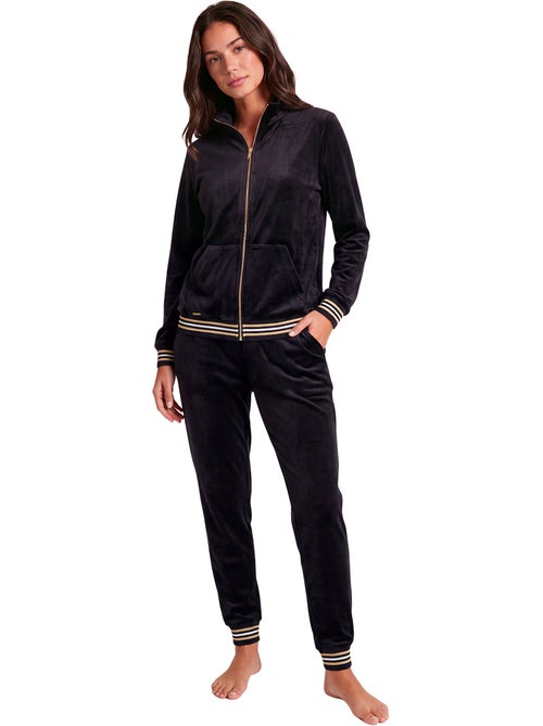 Pyjama pantalon veste zippée velvet glow - Kiabi Pyjama pantalon veste zippée velvet glow - Kiabi