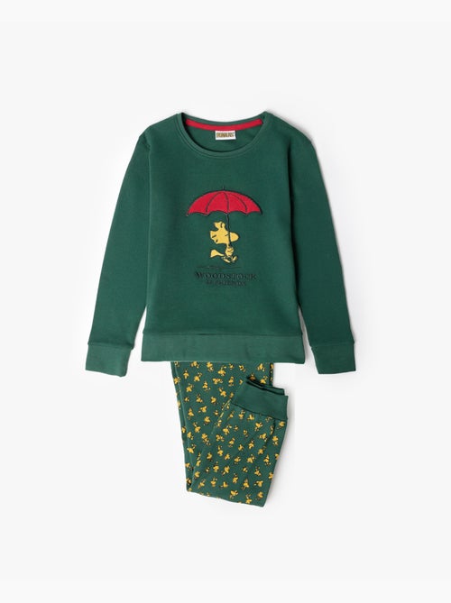 Pyjama PEANUTS Manga Larga Green Classic Peanuts pour filles - Kiabi