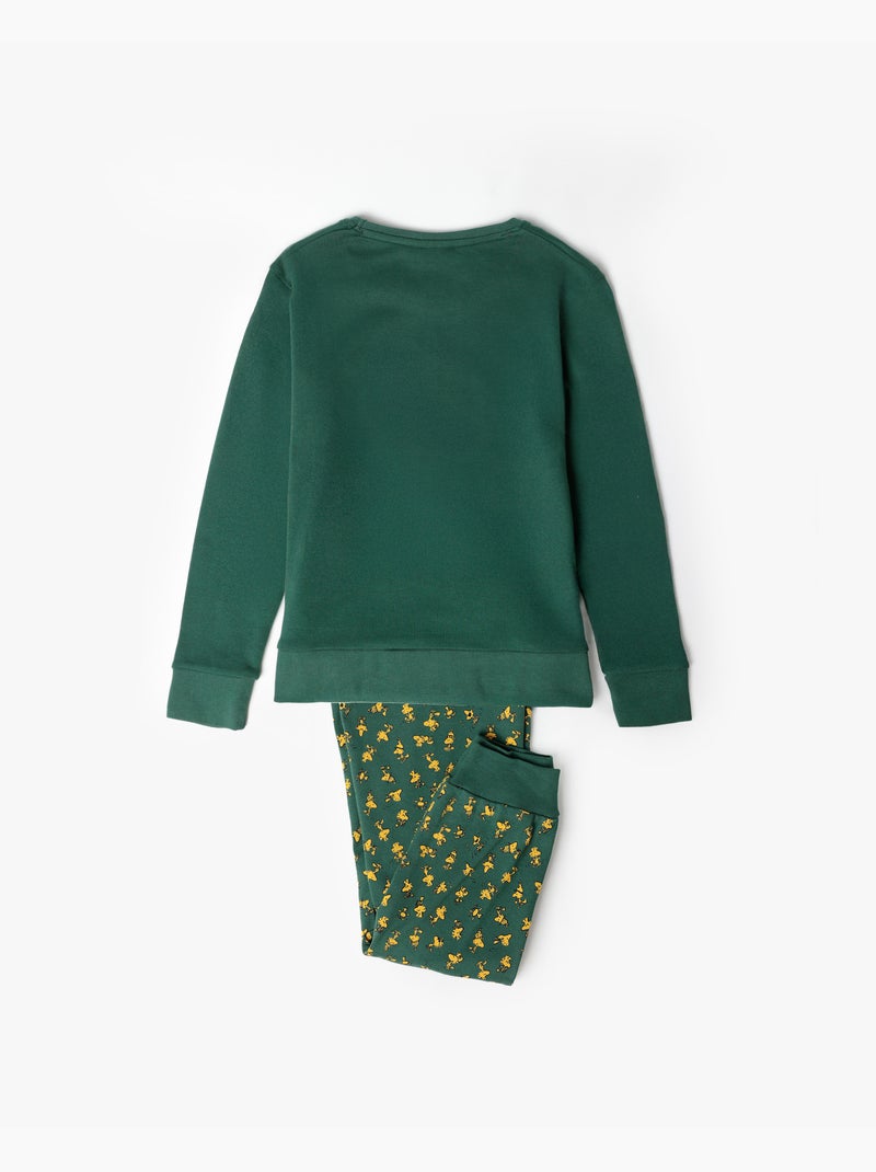 Pyjama PEANUTS Manga Larga Green Classic Peanuts pour filles Vert - Kiabi