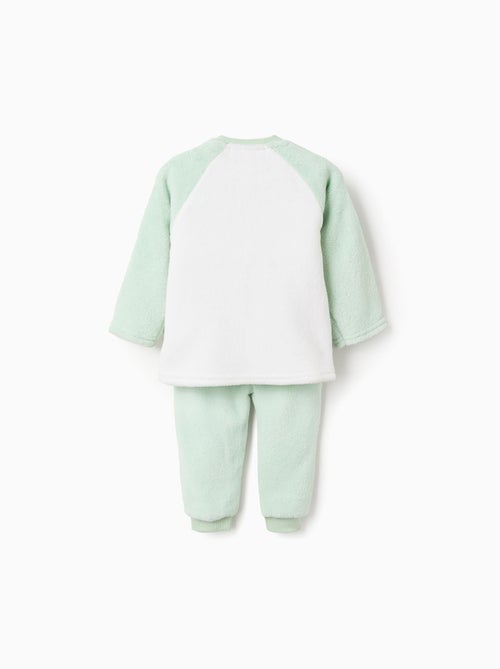 Pyjama peluche avec broderie 'Émotions' - Kiabi