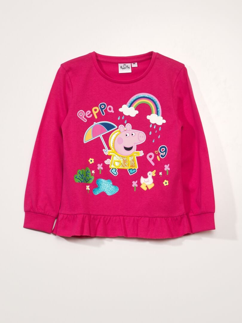 Pyjama Fille Peppa Pig Astronaute - Lot De 2 | Manches Longues Et Courtes | 100% Coton | Licence Officielle
