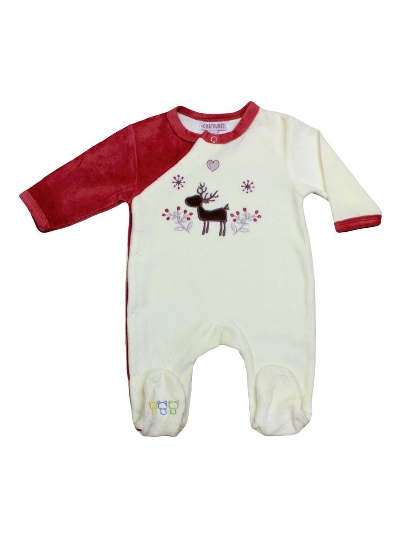 Pyjama "PETIT RENNE" Les Chatounets Rouge - Kiabi