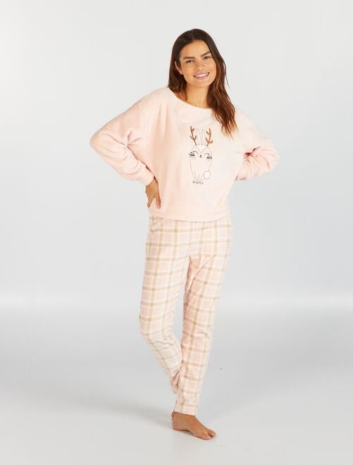 Pyjama polaire - 2 pièces - Kiabi
