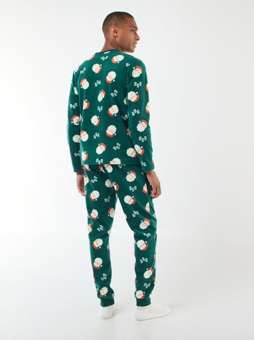 Pyjama polaire à motif 'Noël' t-shirt + pantalon - 2 pièces - Kiabi