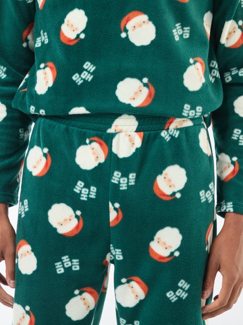 Pyjama polaire à motif 'Noël' t-shirt + pantalon - 2 pièces - Kiabi