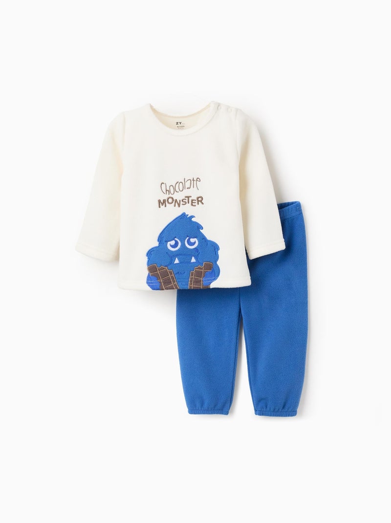 Pyjama Polaire avec Broderie Blanc - Kiabi
