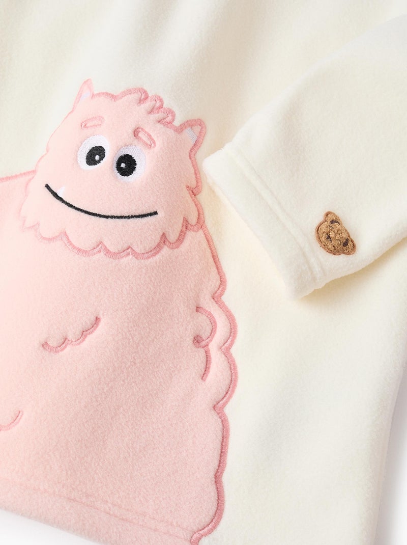 Pyjama Polaire avec Broderie Blanc - Kiabi
