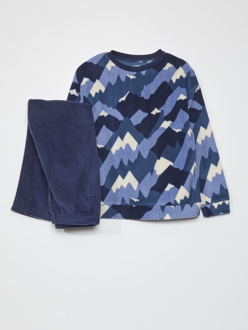 Pyjama polaire Bleu - Kiabi
