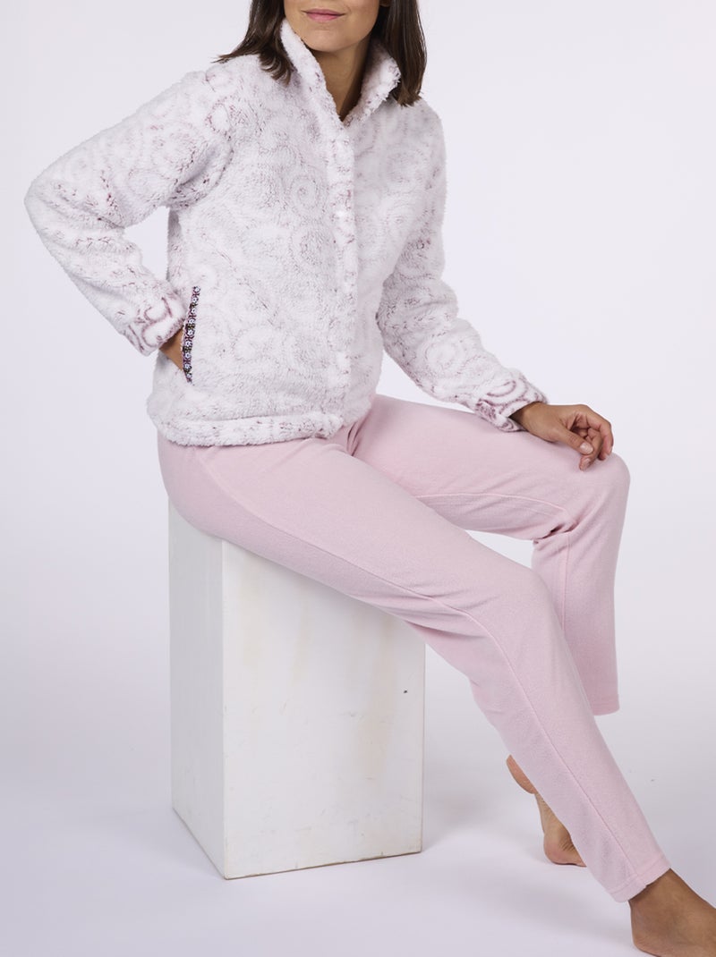 Pyjama polaire   CIRCUS imprimé / rose - DODO Rose clair - Kiabi