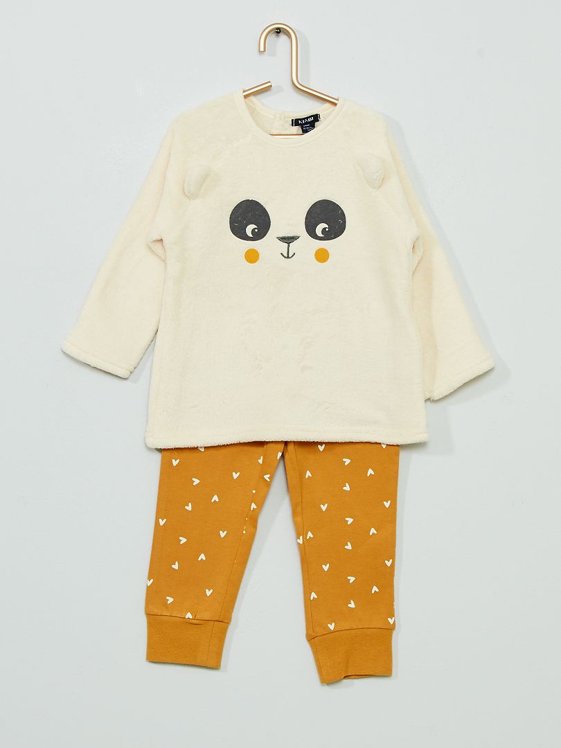 Pyjama polaire et jersey jaune - Kiabi