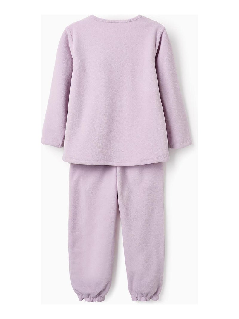 Pyjama polaire, imprimé Elsa et Anna FROZEN Mauve - Kiabi