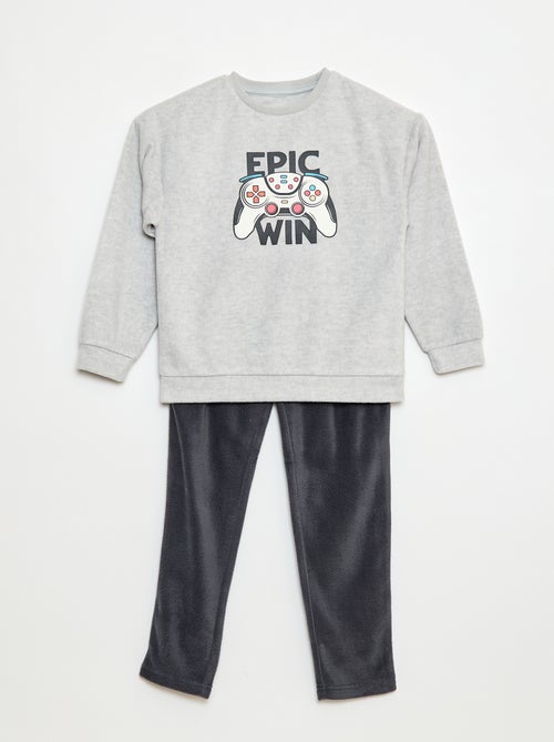 Pyjama polaire imprimé - Kiabi