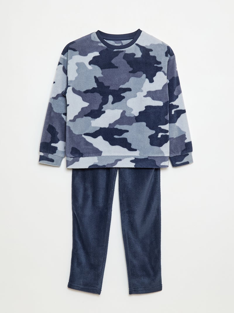 Pyjama polaire imprimé Gris - Kiabi