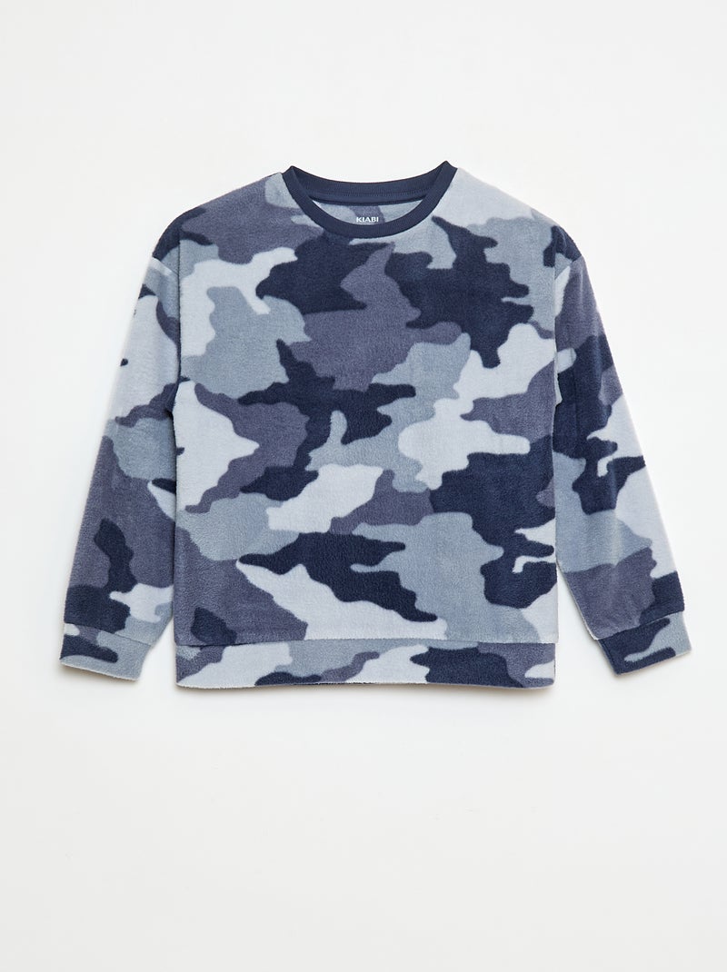 Pyjama polaire imprimé Gris - Kiabi