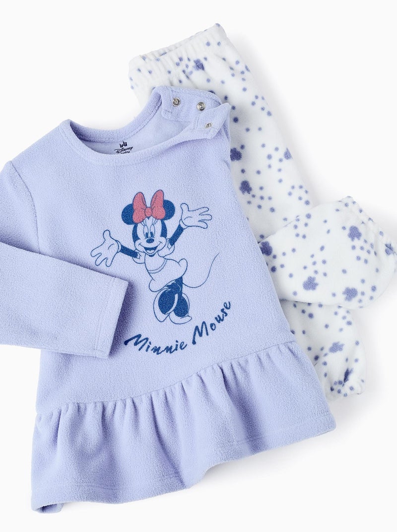 Pyjama polaire, imprimé Minnie MINNIE Bleu - Kiabi