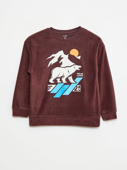 Pyjama polaire imprimé - Kiabi