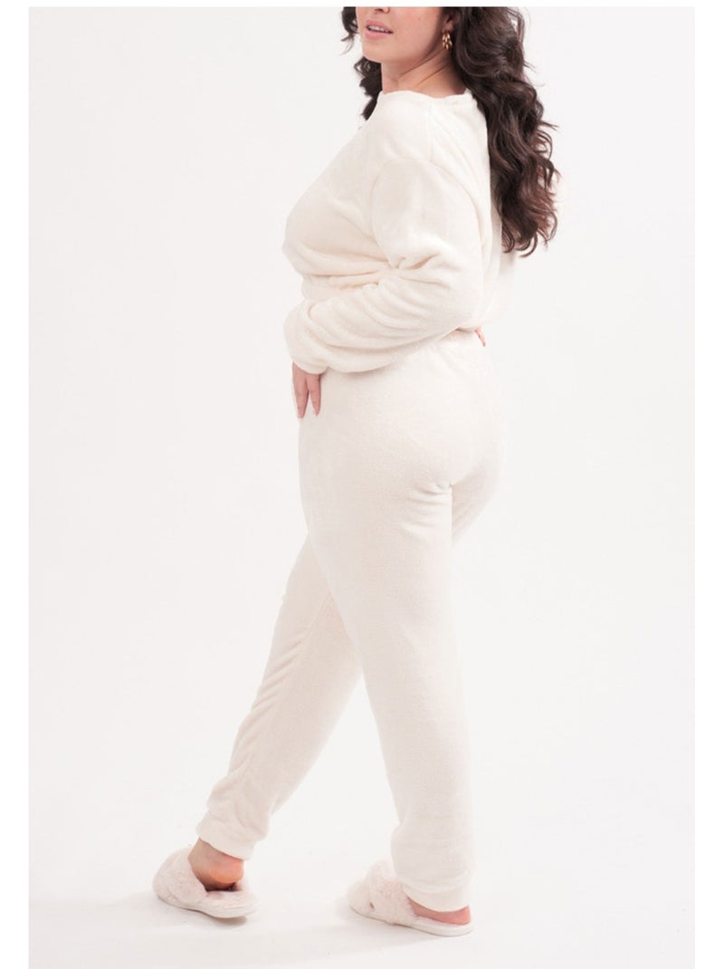 Pyjama Polaire Kebello Blanc - Kiabi