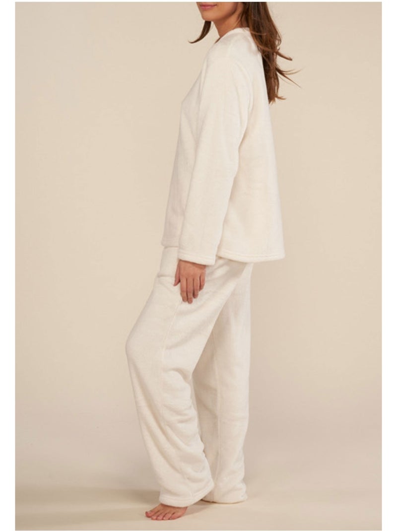Pyjama Polaire Kebello Blanc - Kiabi