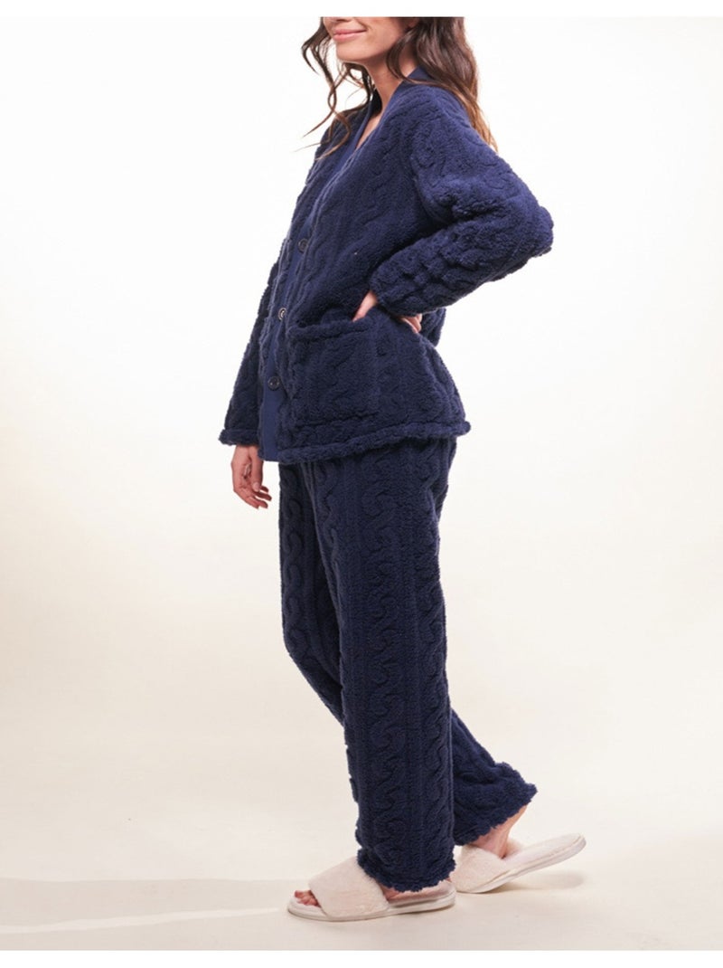 Pyjama Polaire Kebello Bleu marine - Kiabi