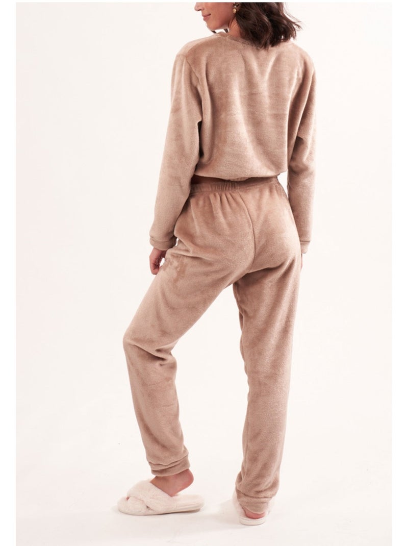 Pyjama Polaire Kebello Marron - Kiabi