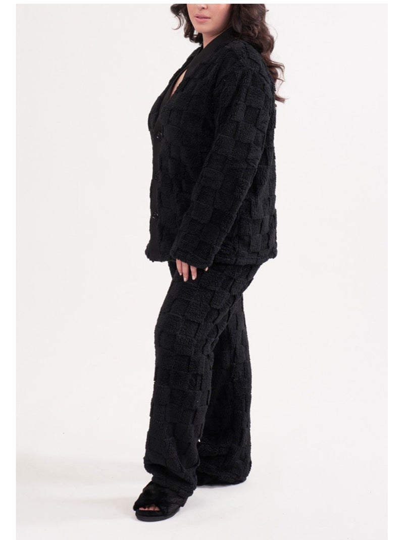 Pyjama Polaire Kebello Noir Noir - Kiabi