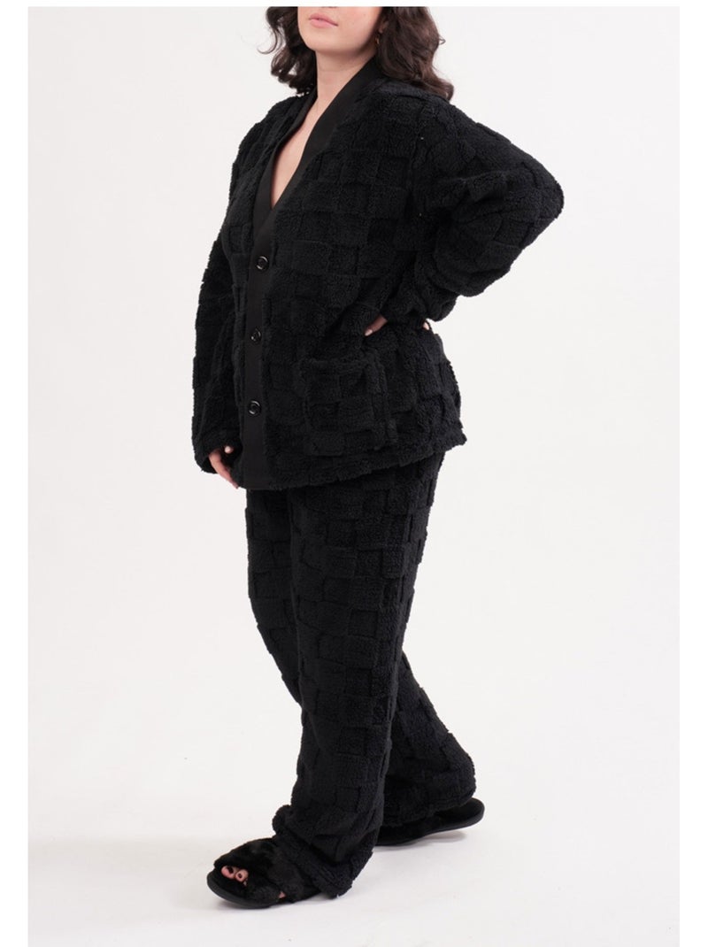 Pyjama Polaire Kebello Noir Noir - Kiabi