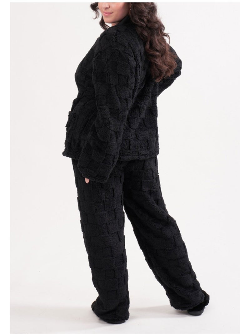 Pyjama Polaire Kebello Noir Noir - Kiabi