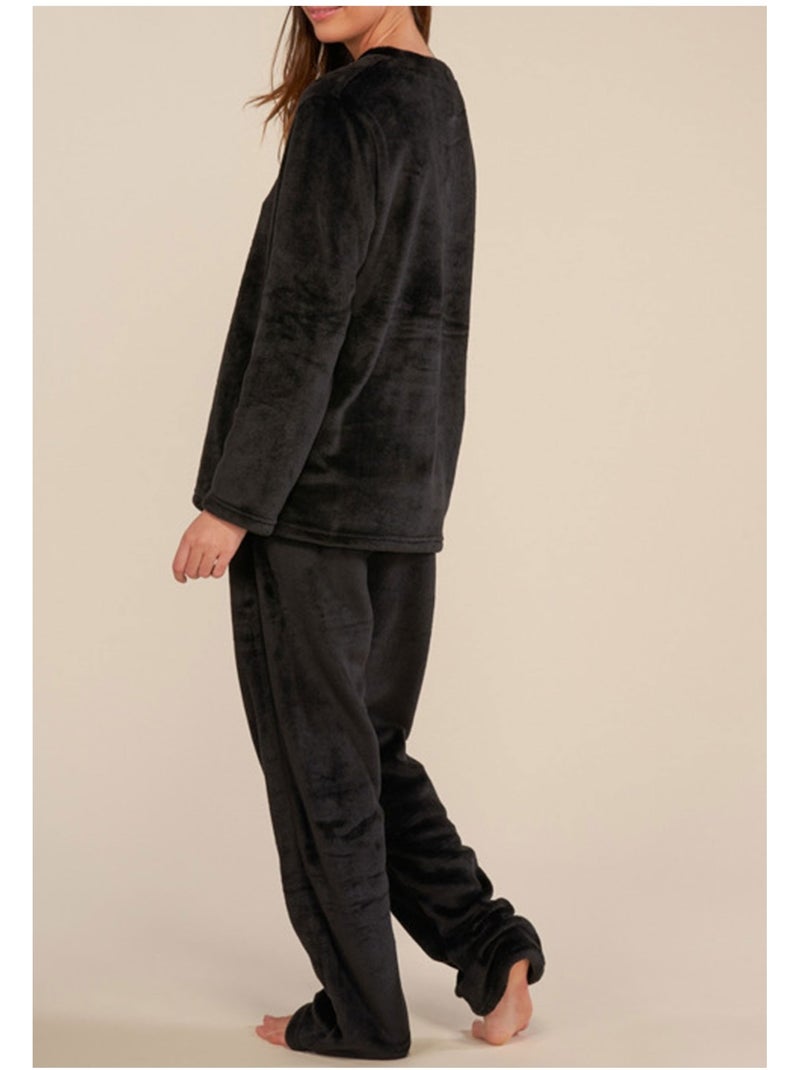 Pyjama Polaire Kebello Noir Noir - Kiabi