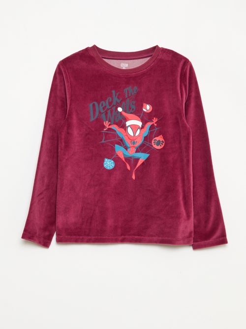 Pyjama polaire long 'Spider-Man' 'Marvel' - 2 pièces - Kiabi