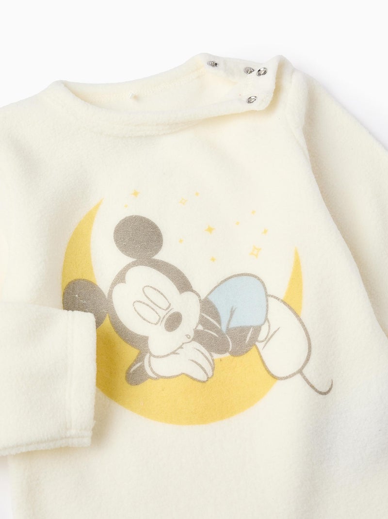 Pyjama Polaire Mickey Blanc - Kiabi
