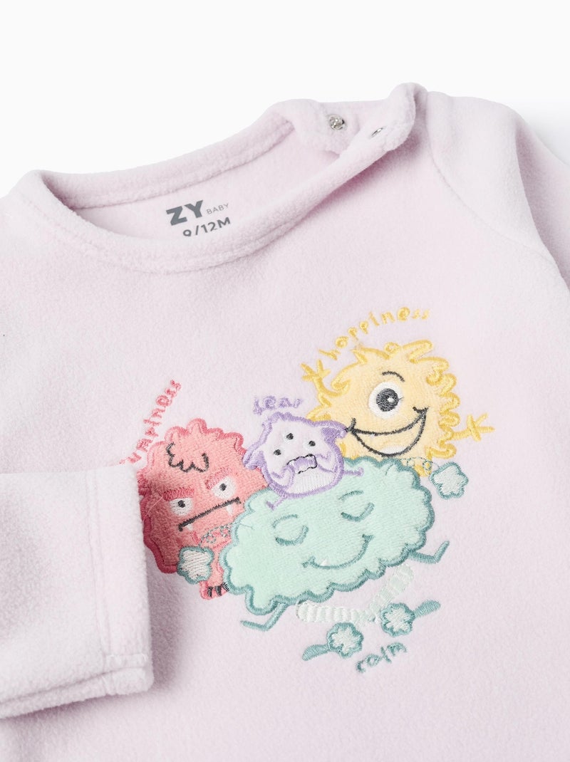 Pyjama Polaire 'Monstres des Émotions' Mauve lilas - Kiabi