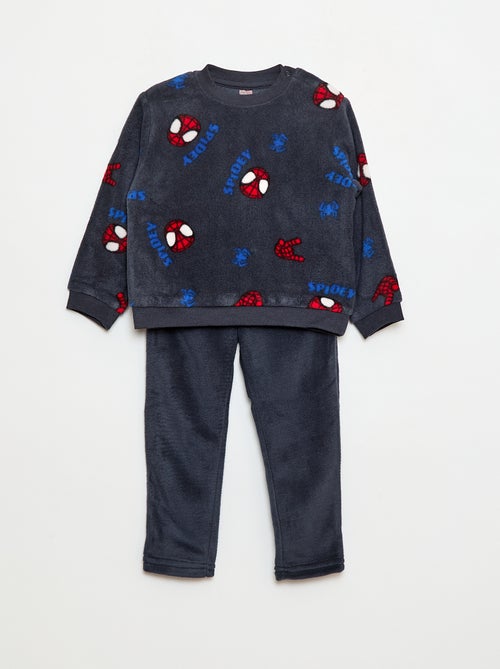 Pyjama polaire signé 'Spider-Man' 'Marvel' - 2 pièces - Kiabi