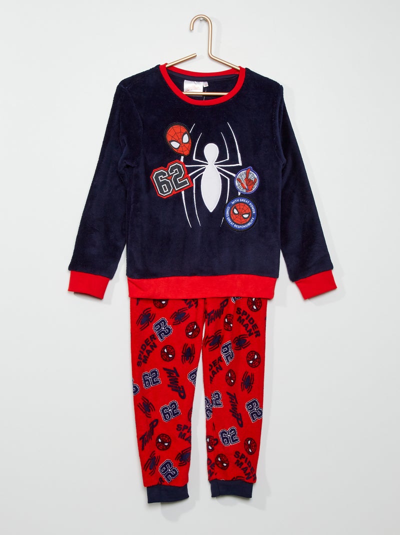Pyjama polaire 'Spider-Man' 2 pièces marine/rouge - Kiabi