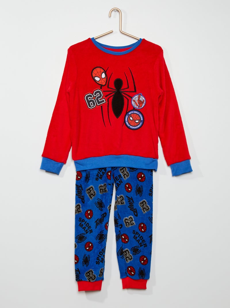 Pyjama polaire 'Spider-Man' 2 pièces rouge/bleu - Kiabi