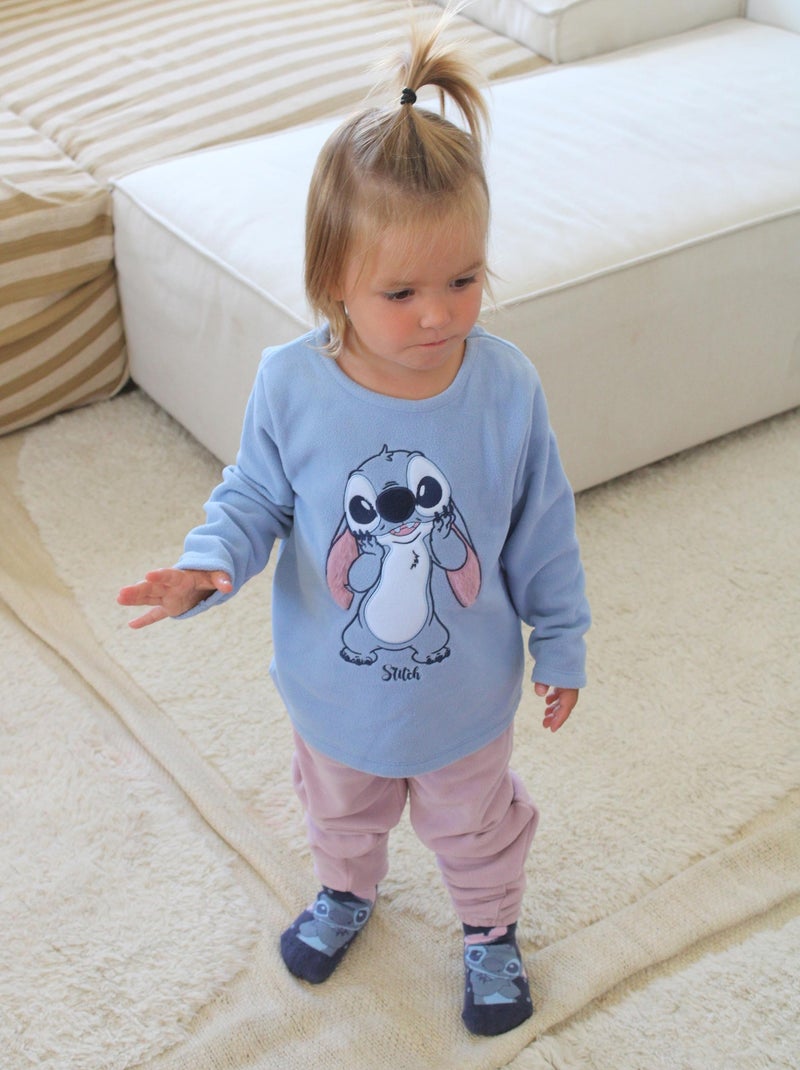 Pyjama Polaire 'Stitch' Bleu clair - Kiabi