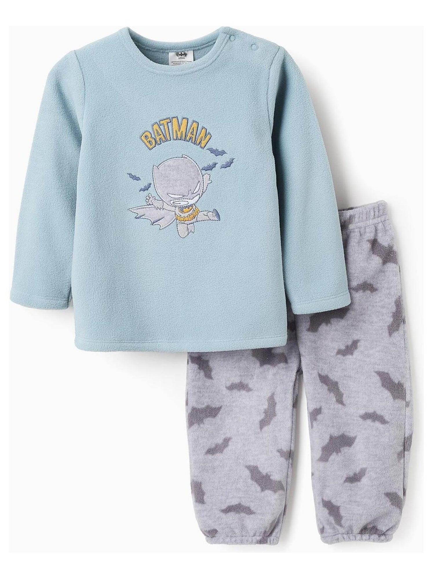 Pyjama Batman 2 Pièces Pour Garçon – Wormser – Confortable Et Doux – Bleu Et Noir – Taille 8-10 Ans