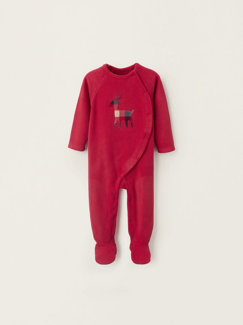 Pyjama polaire, thème de Noël HOLY JOLY Rouge - Kiabi