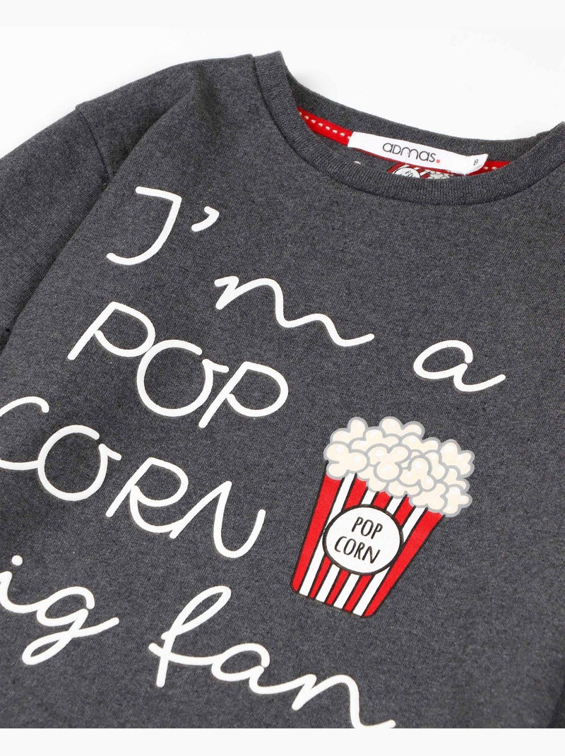 Pyjama popcorn à manches longues DIVER pour garçon Gris chiné - Kiabi