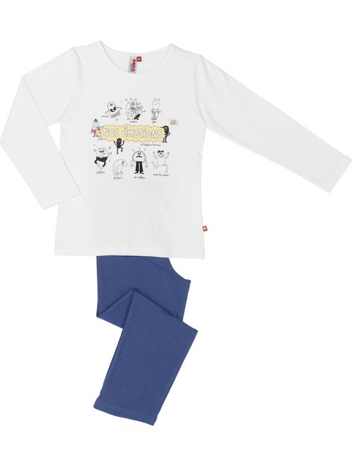 Pyjama   POPPIK écru/bleu - DODO - Kiabi