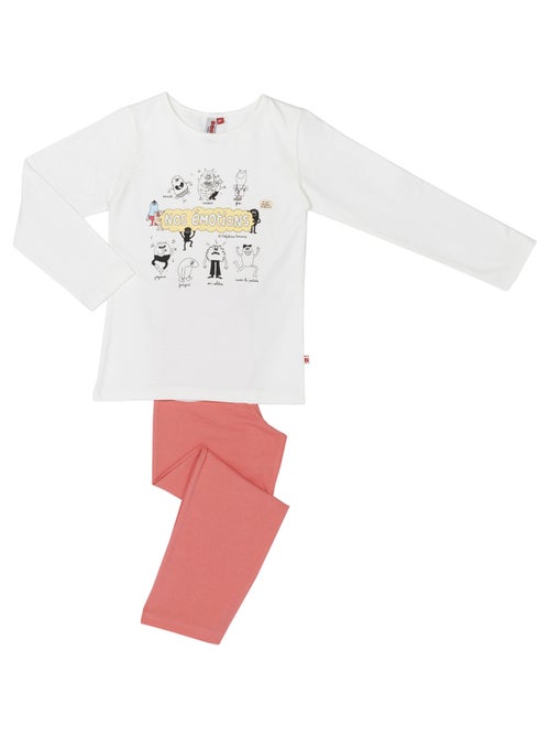 Pyjama   POPPIK écru/corail - DODO - Kiabi
