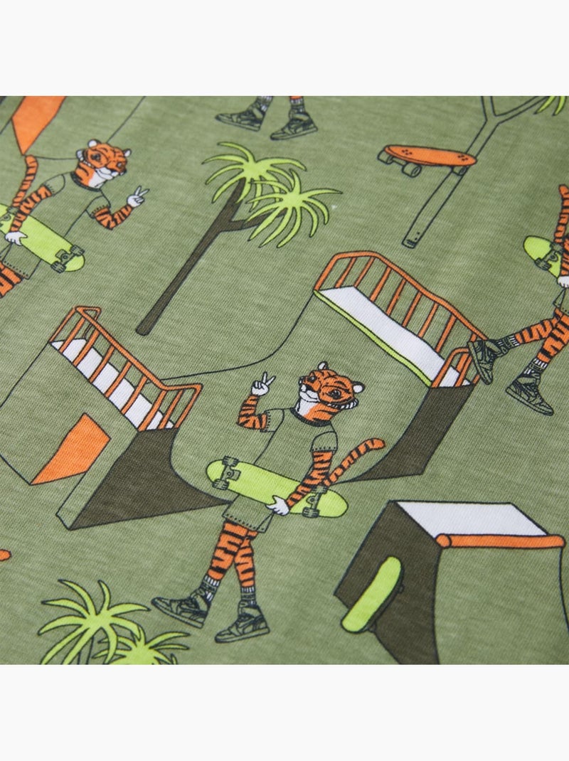 Pyjama Pour Enfants Coton - VidaXL Vert - Kiabi