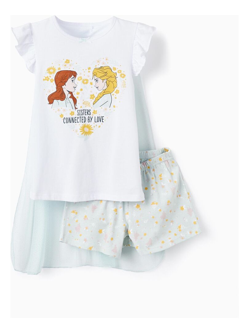 Pyjama pour fille manches courtes FROZEN Blanc - Kiabi